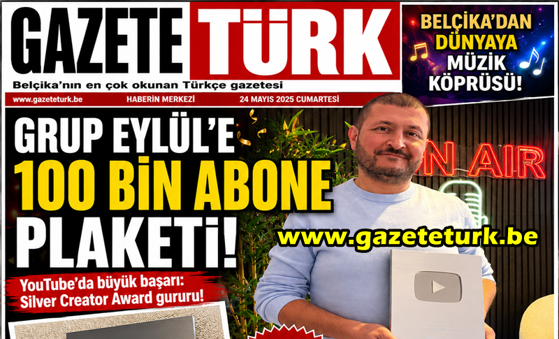Belçika’dan YouTube Başarısı: Grup Eylül’e 100 Bin Abone Plaketi…