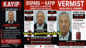 KAYIP ARANIYOR…Fransa’dan Yola Çıktı, Belçika’da Kayıplara Karıştı… 82 Yaşındaki Ahmed Dilek’ten 36 Saattir Haber Yok…