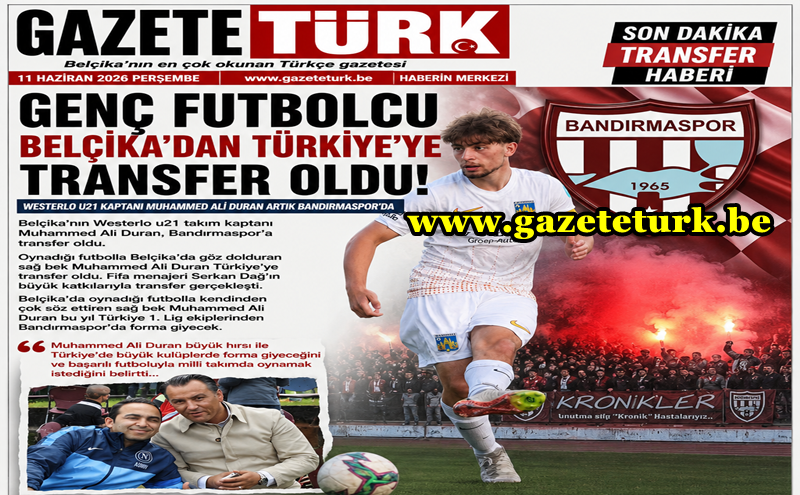 Genç Futbolcu Belçika’dan Türkiye’ye Transfer Oldu…