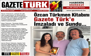 Özcan Türkmen Kitabını Gazete Türk’e İmzaladı ve Sundu…